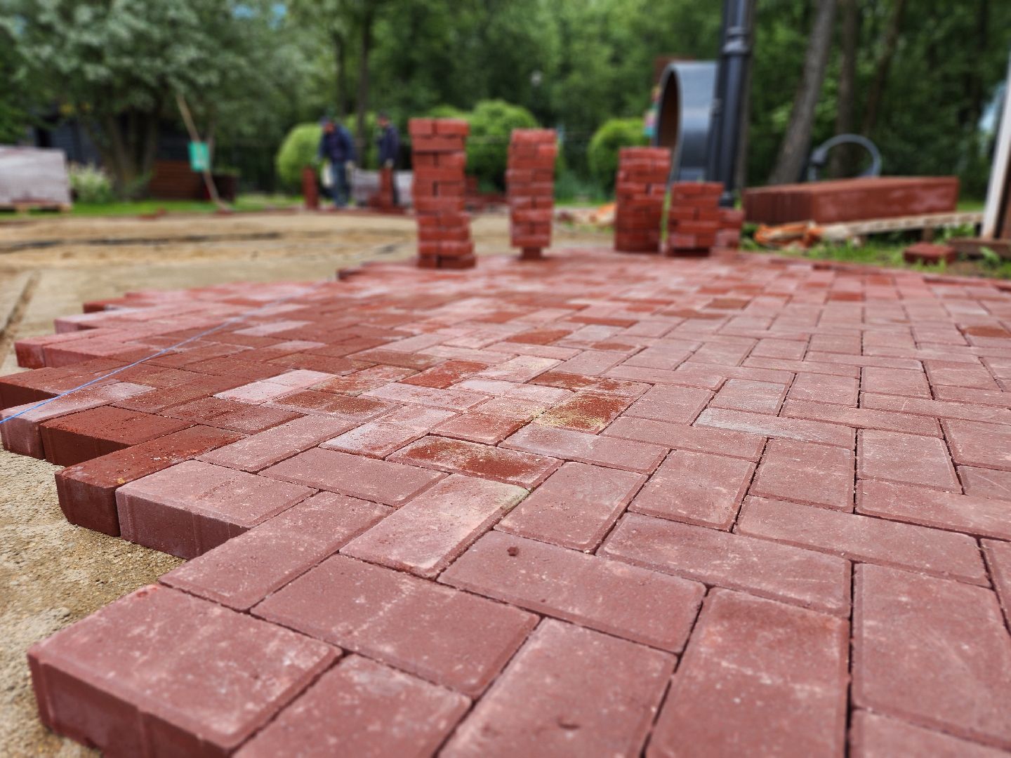 сергиев посад, скитские пруды, благоустройство, ремонт дорожки, замена брусчатки,