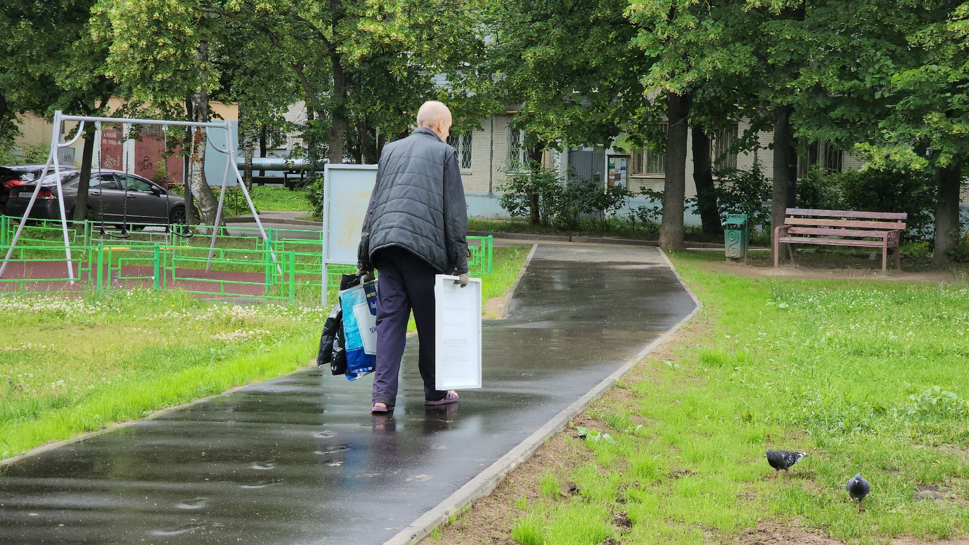 Асфальтирование , Асфальт , Народные тропы, Лобня ,