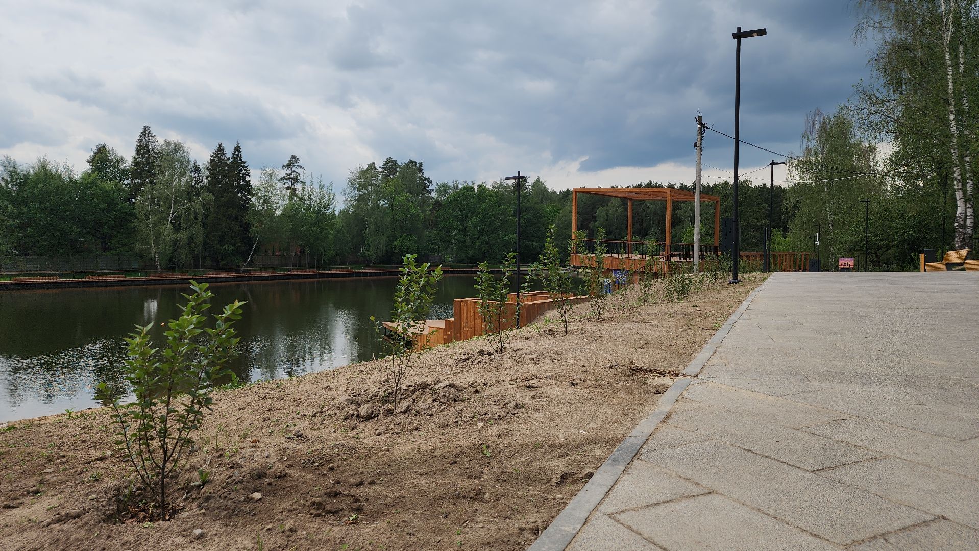 благоустрйоство, набережная, лосино-петровский,