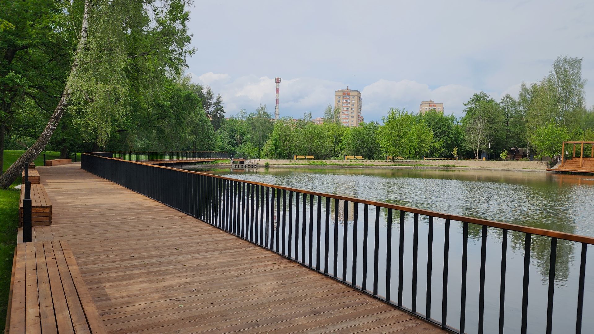 благоустрйоство, набережная, лосино-петровский,