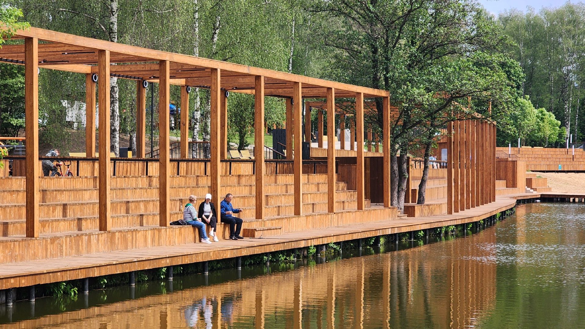 благоустрйоство, набережная, лосино-петровский,