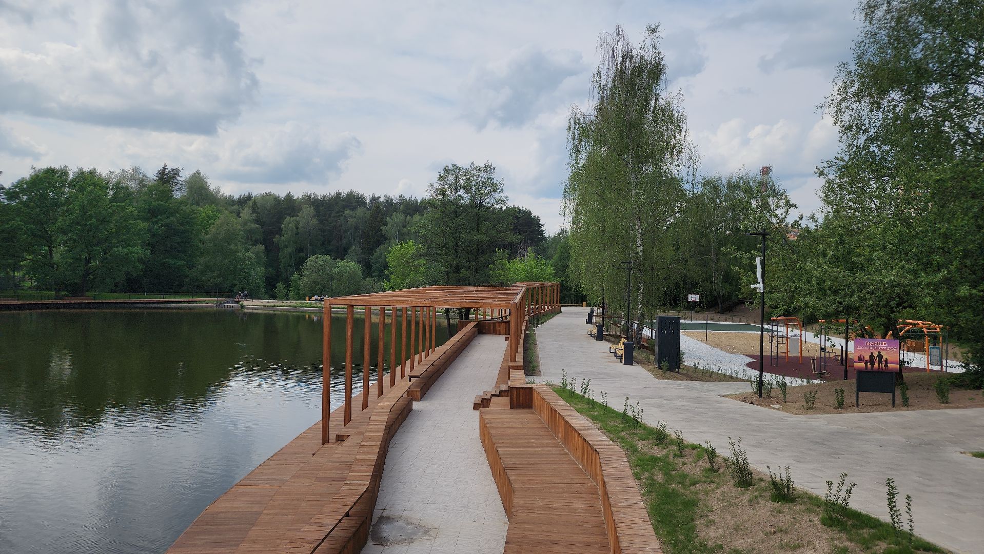 благоустрйоство, набережная, лосино-петровский,