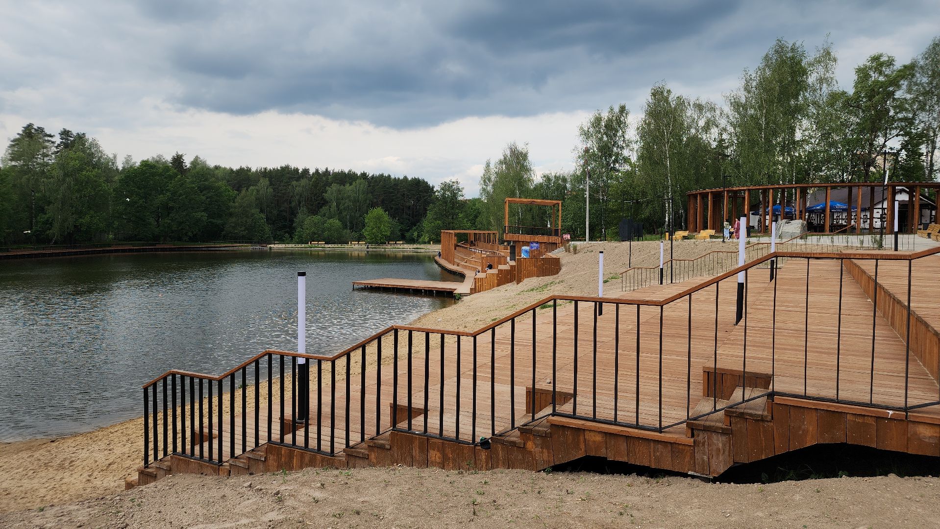 благоустрйоство, набережная, лосино-петровский,