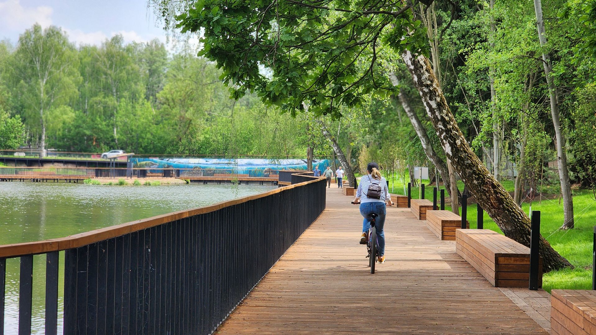 благоустрйоство, набережная, лосино-петровский,