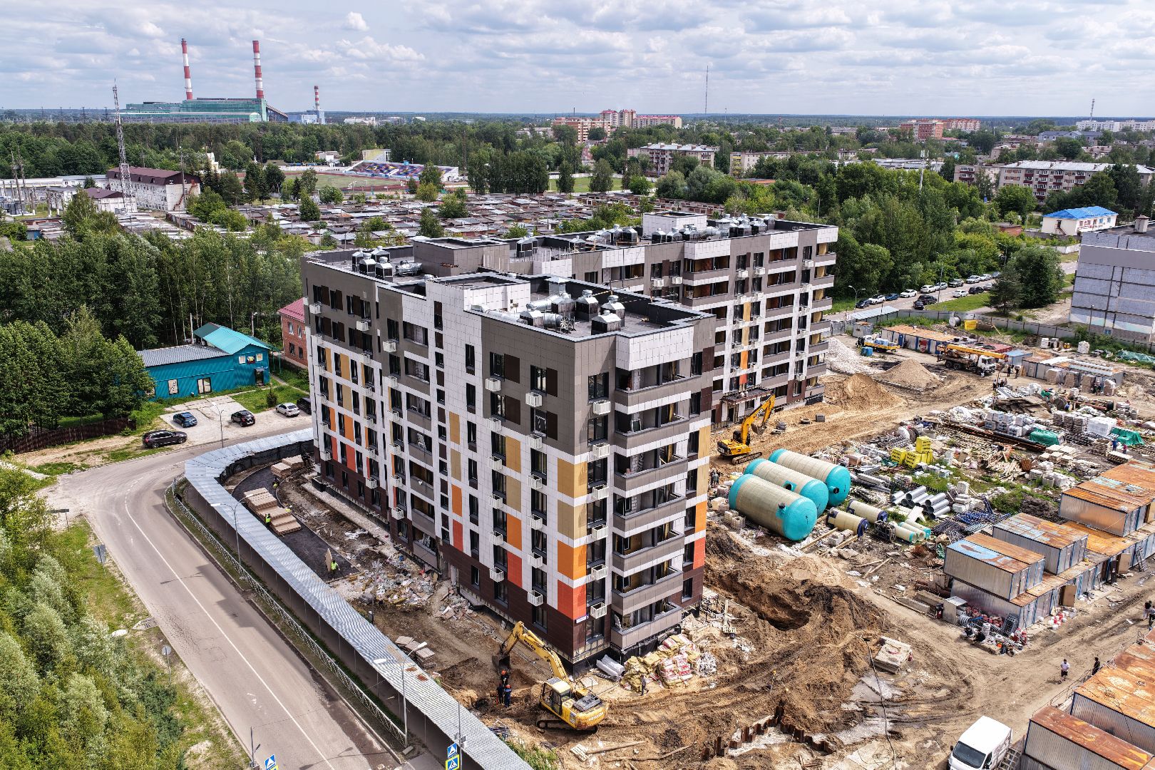 видео с коптера, дом для переселенцев в шатуре, переселенец из аварийного жилья,