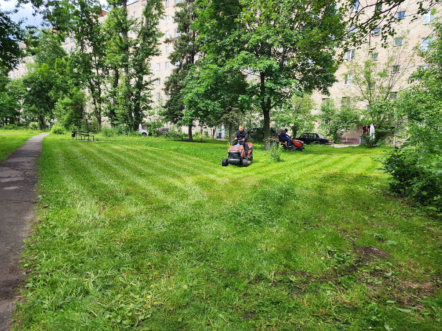 фрязино, покос травы, новая техника, тракторы,