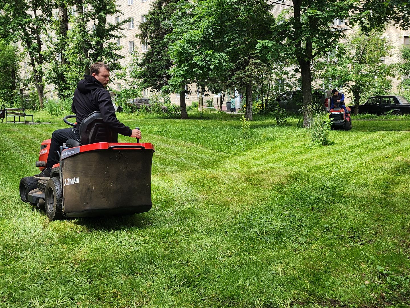 фрязино, покос травы, новая техника, тракторы,