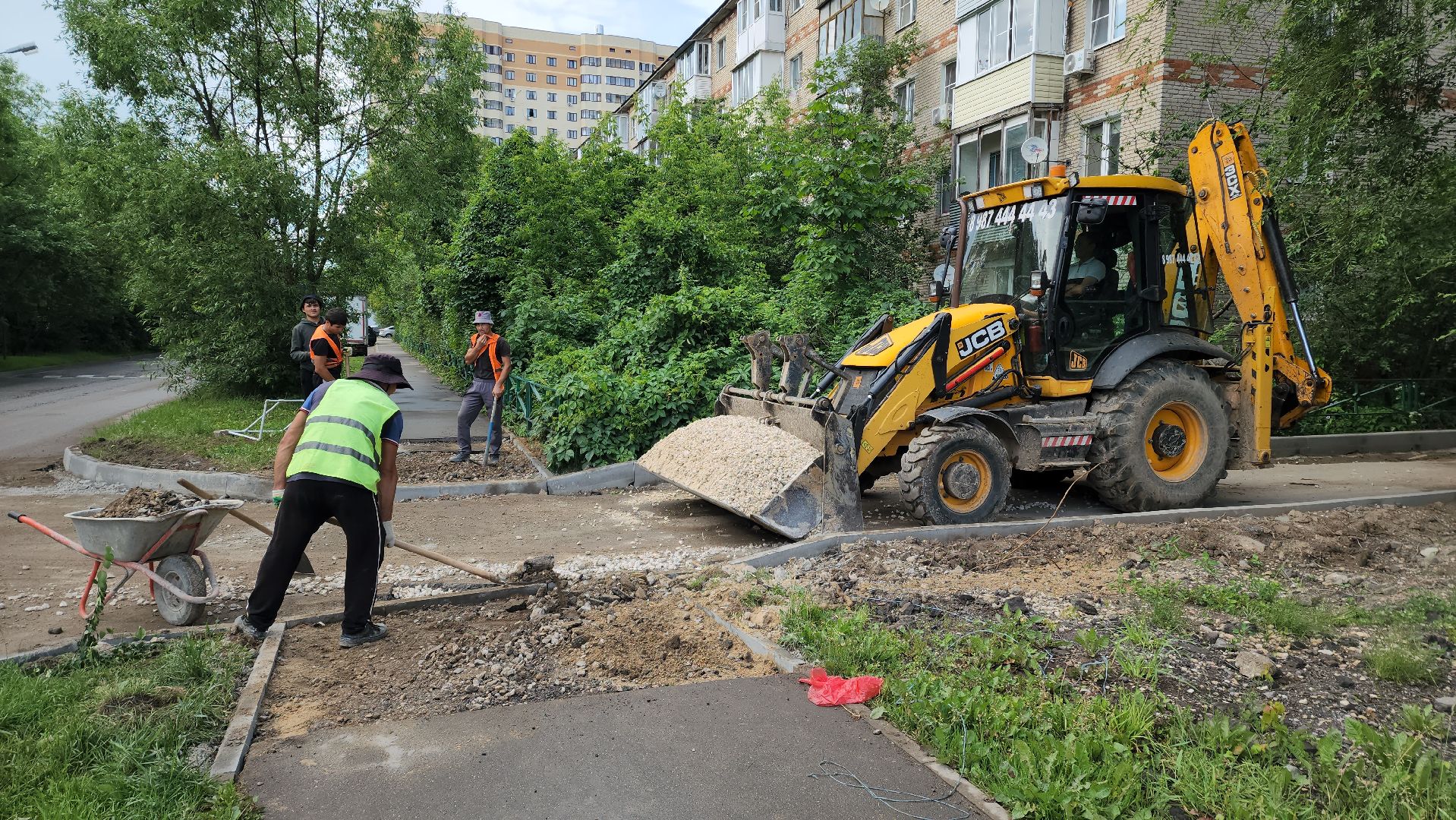 подготовительные работы, Подготовка к асфальтированию , благоустройство 2025, Лобня,
