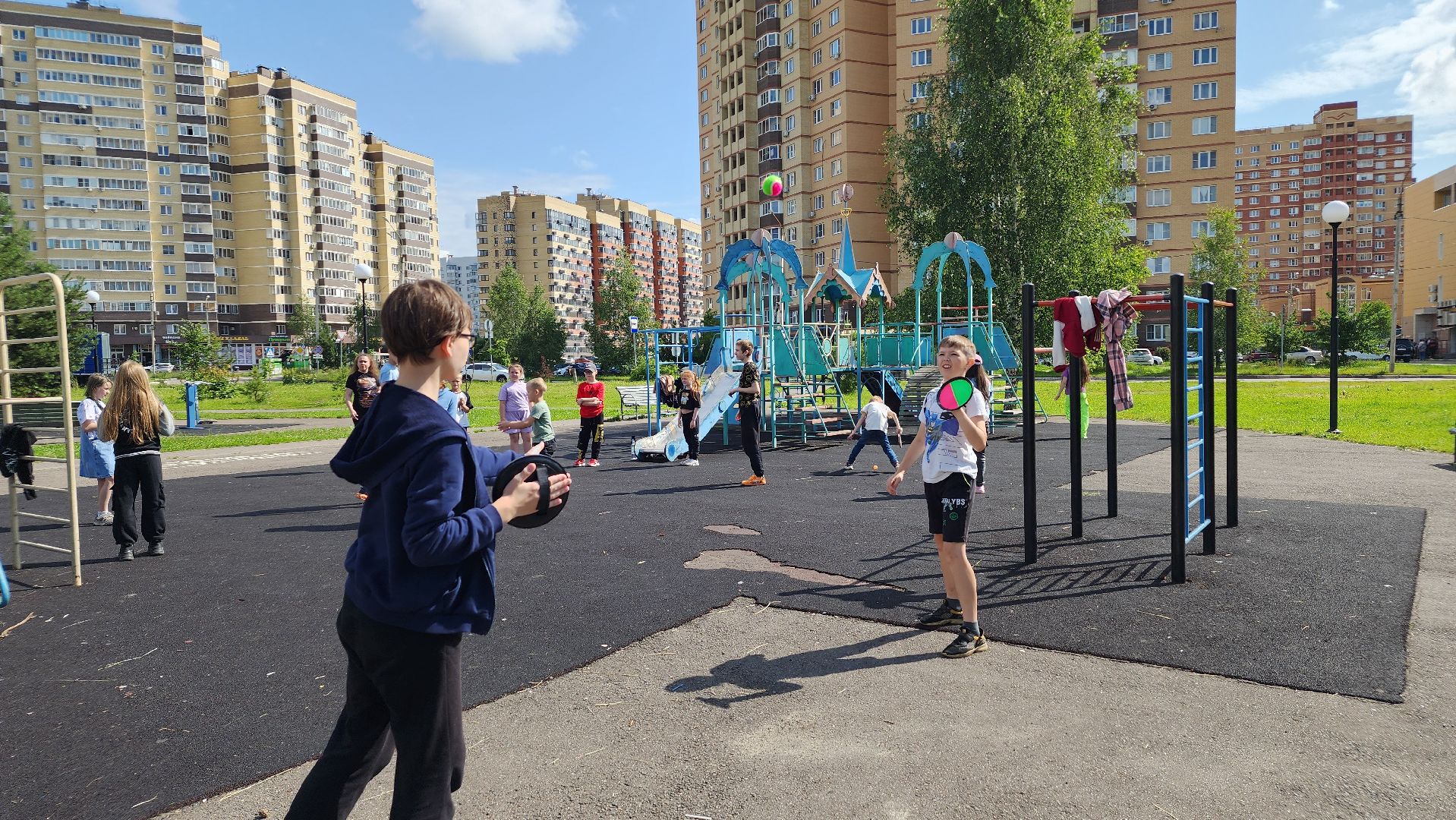 дети, зарядка, лето, каникулы, лосино-петровский,