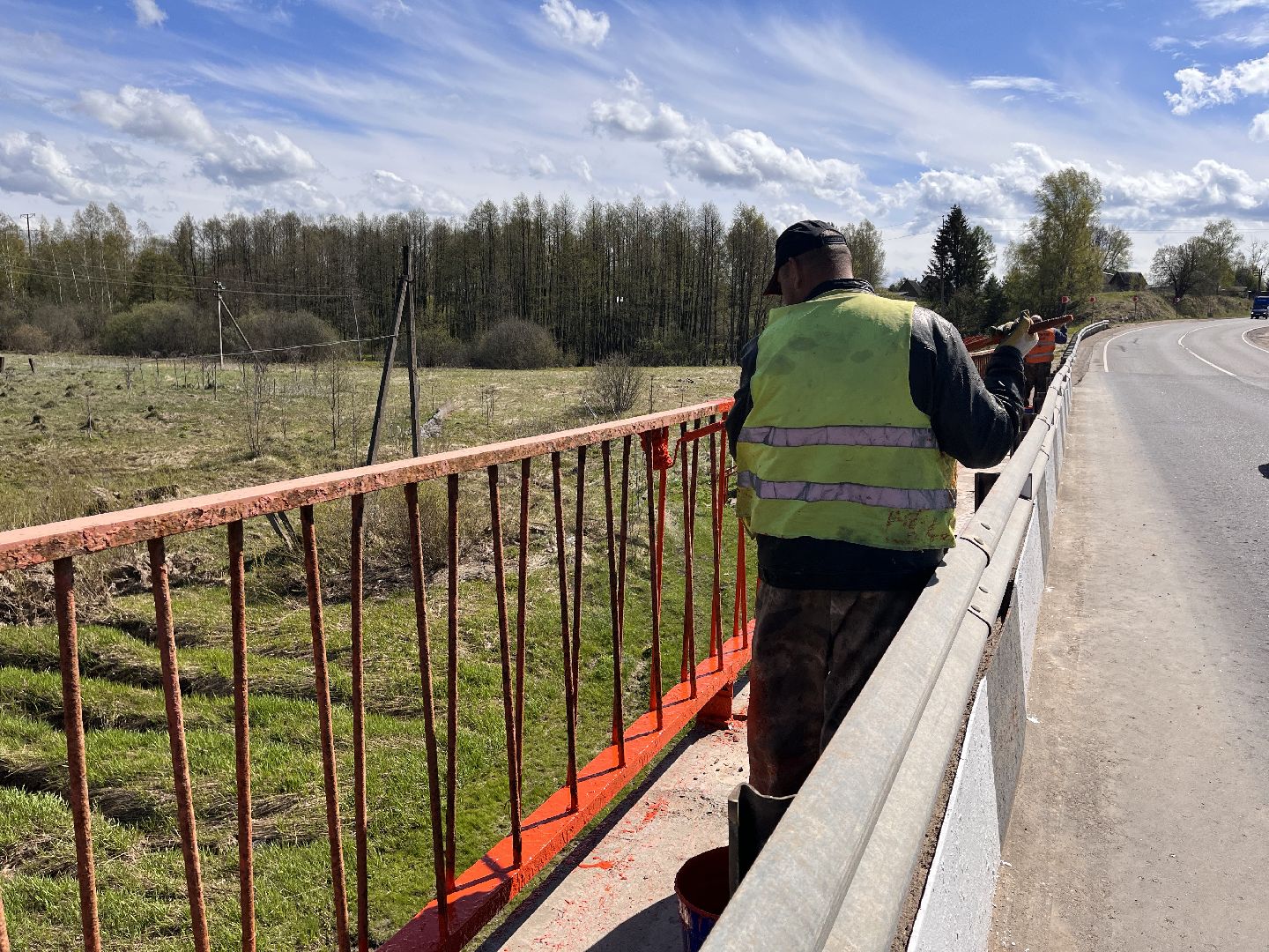 Шаховская, мосавтодор, покраска