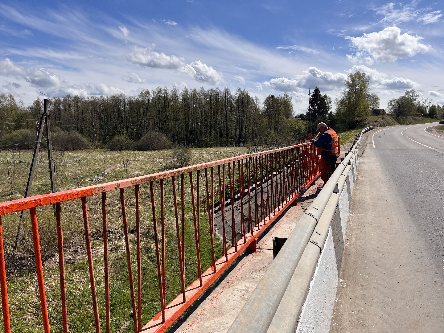 Шаховская, мосавтодор, покраска