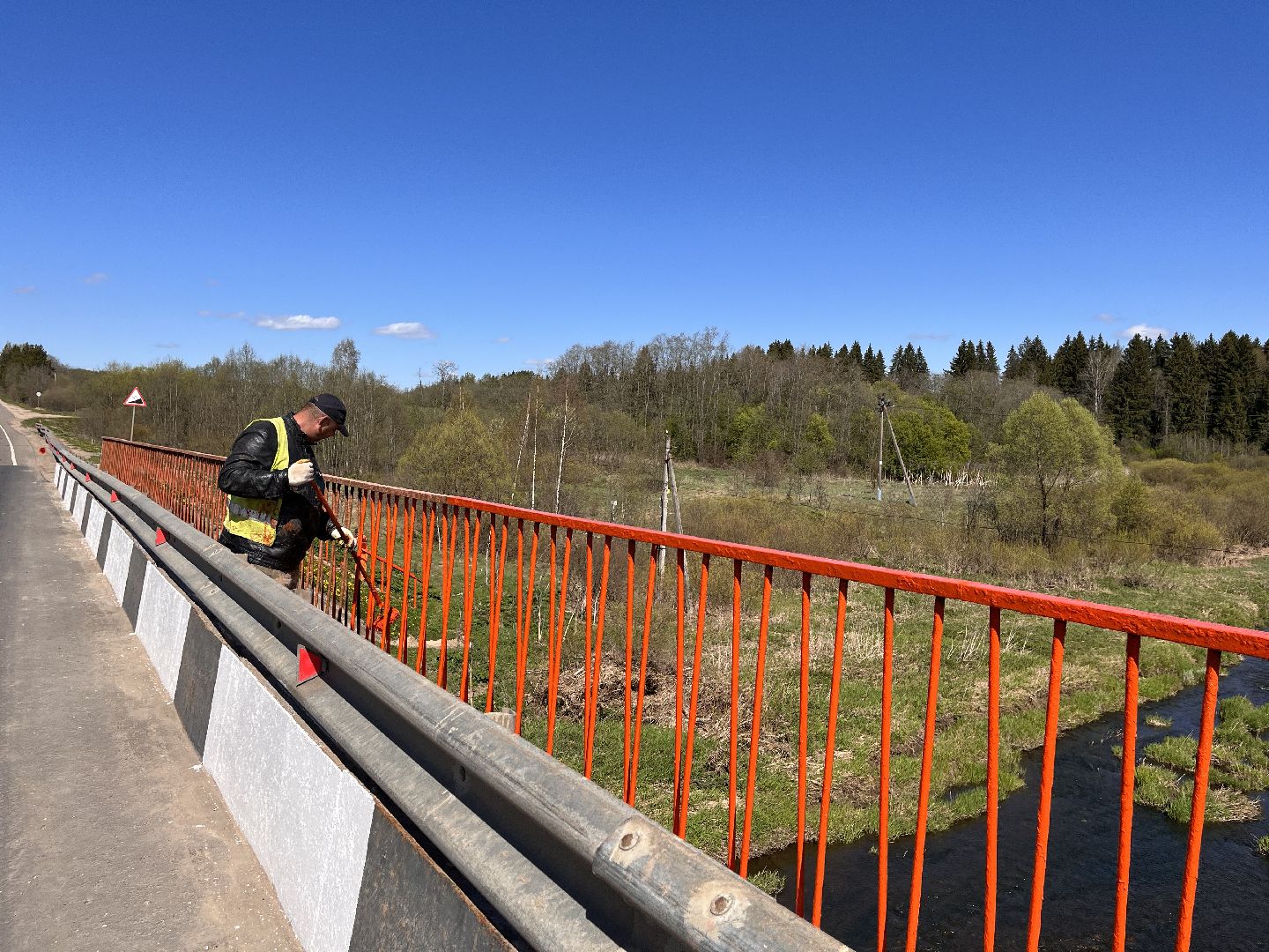 Шаховская, мосавтодор, покраска