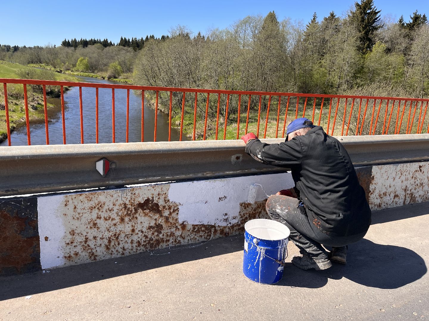 Шаховская, мосавтодор, покраска