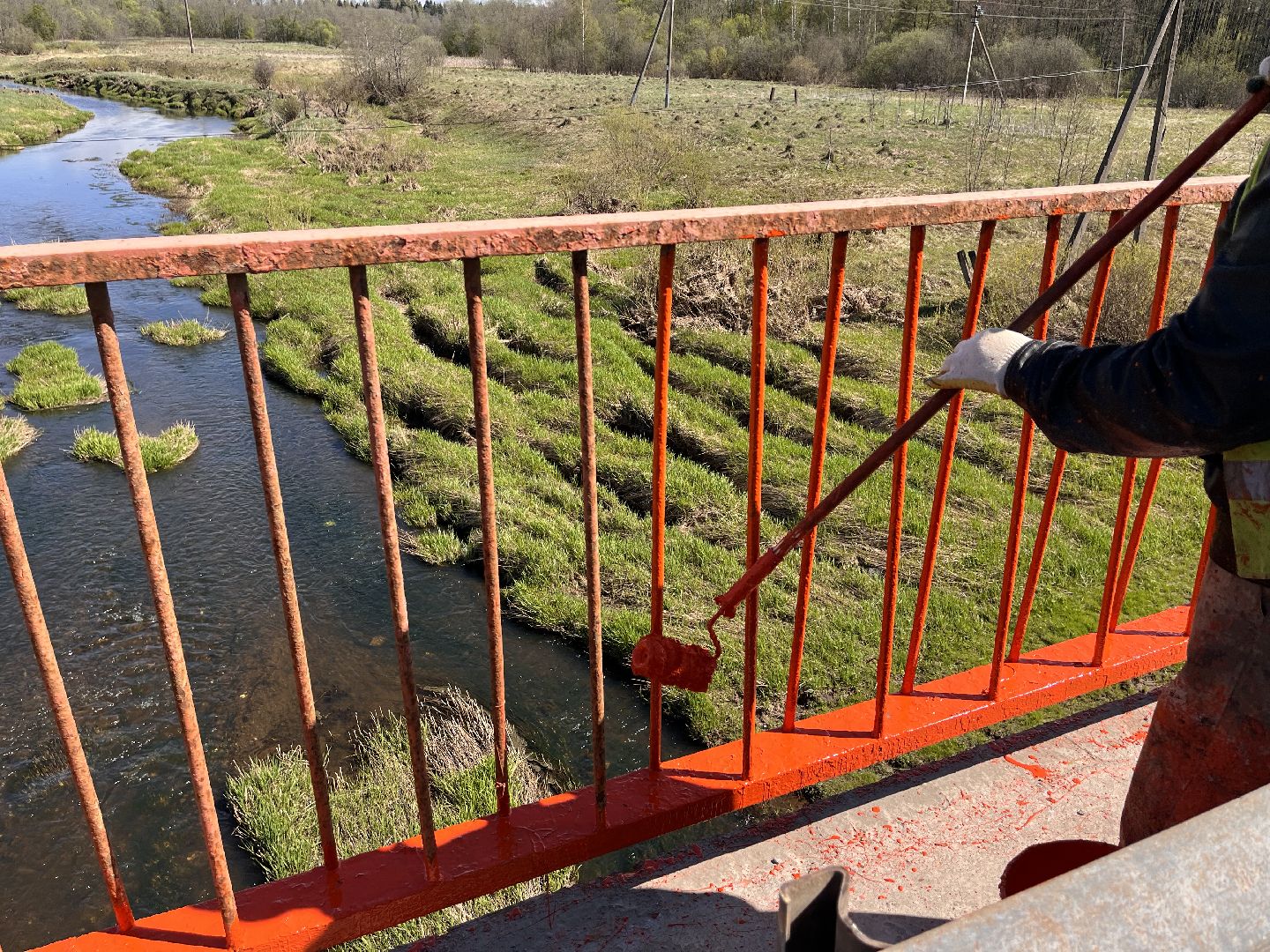 Шаховская, мосавтодор, покраска