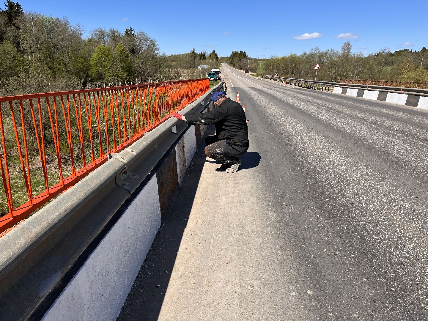 Шаховская, мосавтодор, покраска
