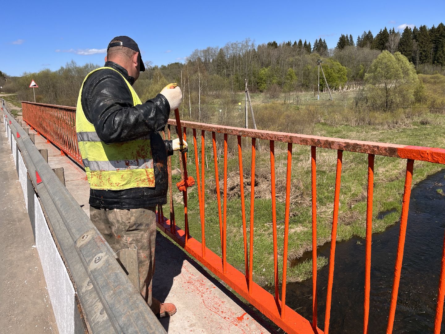 Шаховская, мосавтодор, покраска