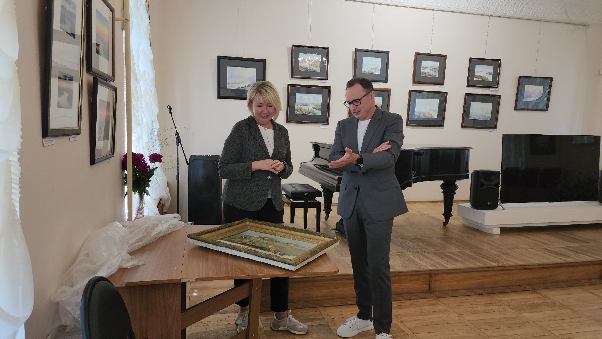 кашира, благотворители, экспонат , дар музею, картина, краеведческий музей, история,