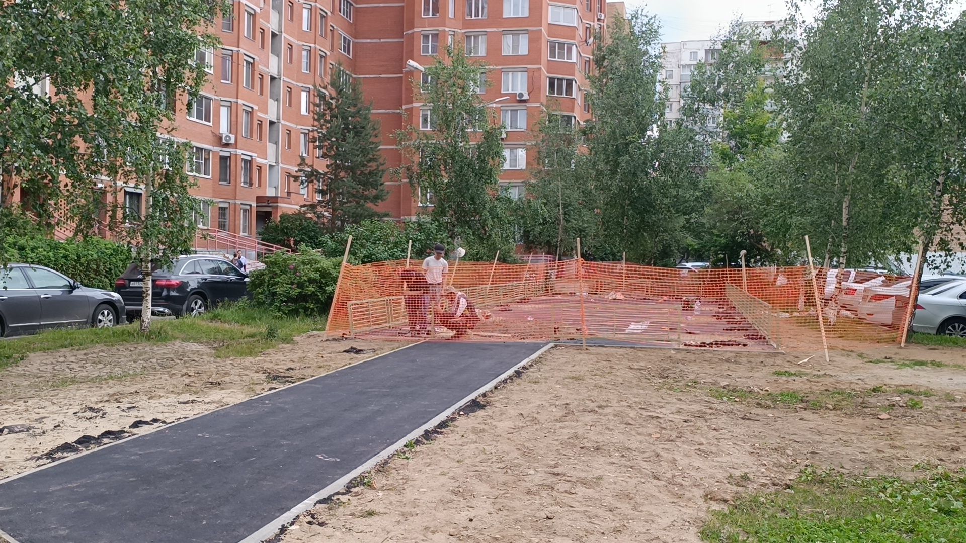 двор, детская  площадка, лобня,