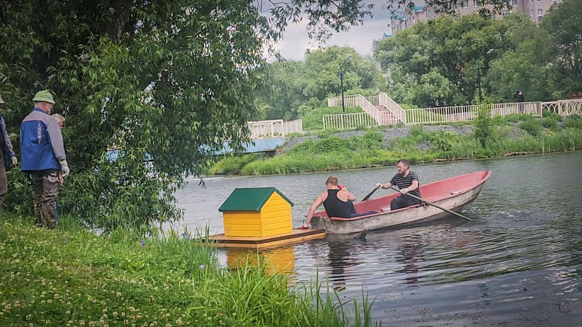 бронницы, плавучие домики для птиц, утиные домики в бронницах,