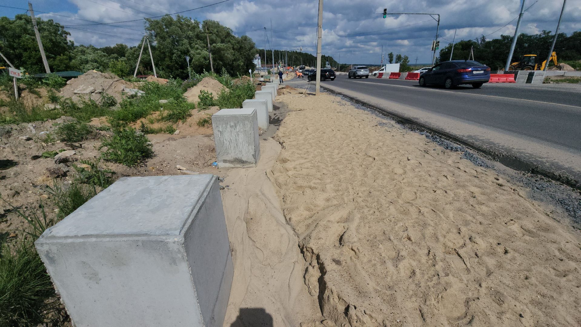 трасса серпухов-протвино, деревня калиново, строительство дороги, расширение трассы, шумозащитные экраны,