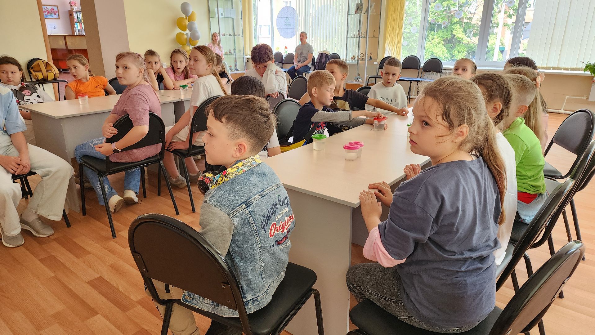 кашира, дети, лагерь, библиотека, балалайка, народные инструменты,