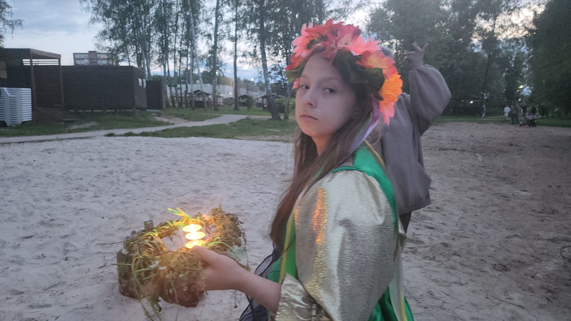 долгопрудный, кмц долгопрудный, Иван-Купала, славянские традиции, парк мысово,венки, костер,