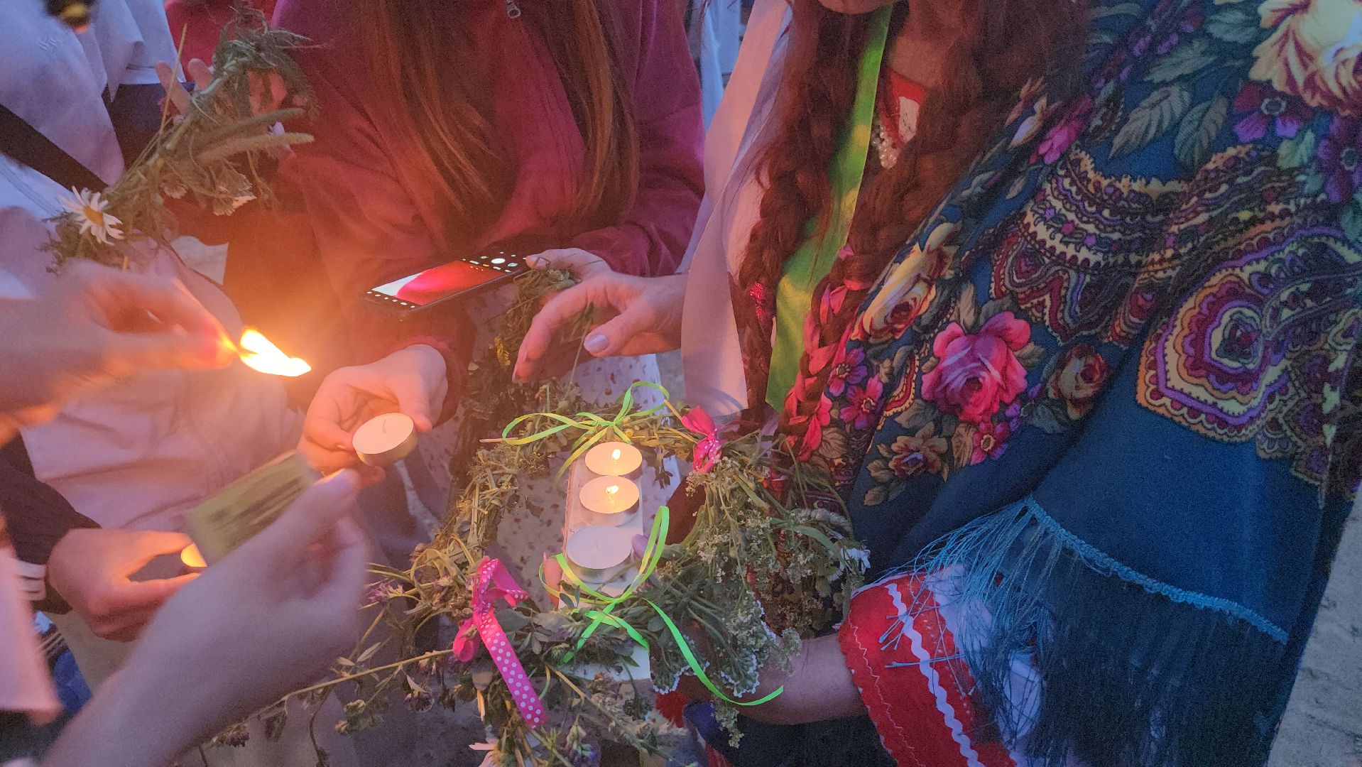 долгопрудный, кмц долгопрудный, Иван-Купала, славянские традиции, парк мысово,венки, костер,