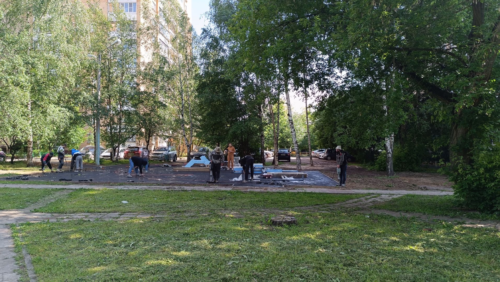 детская  площадка, лобня, двор,