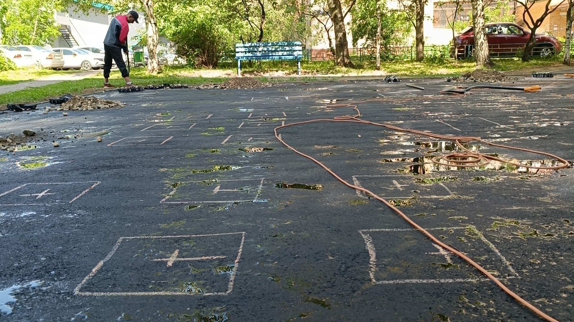 детская  площадка, лобня, двор,