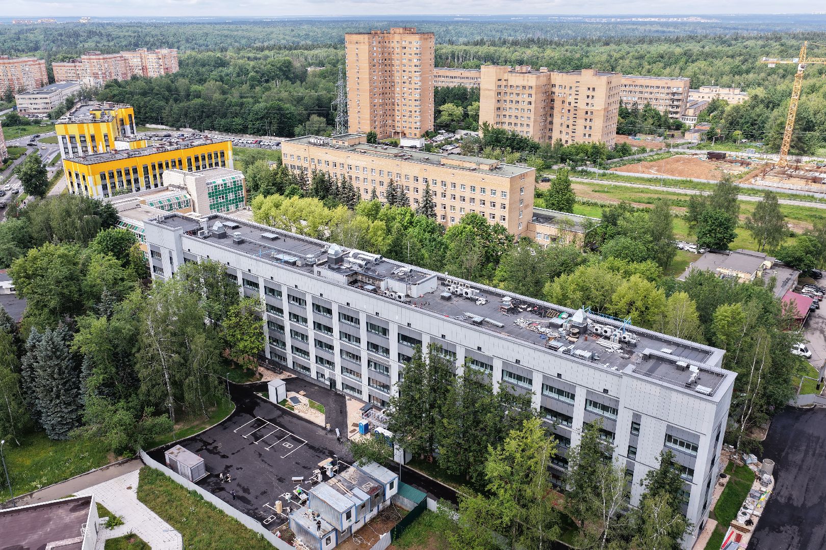 видео с коптера, хирургический корпус, медицина в одинцове,