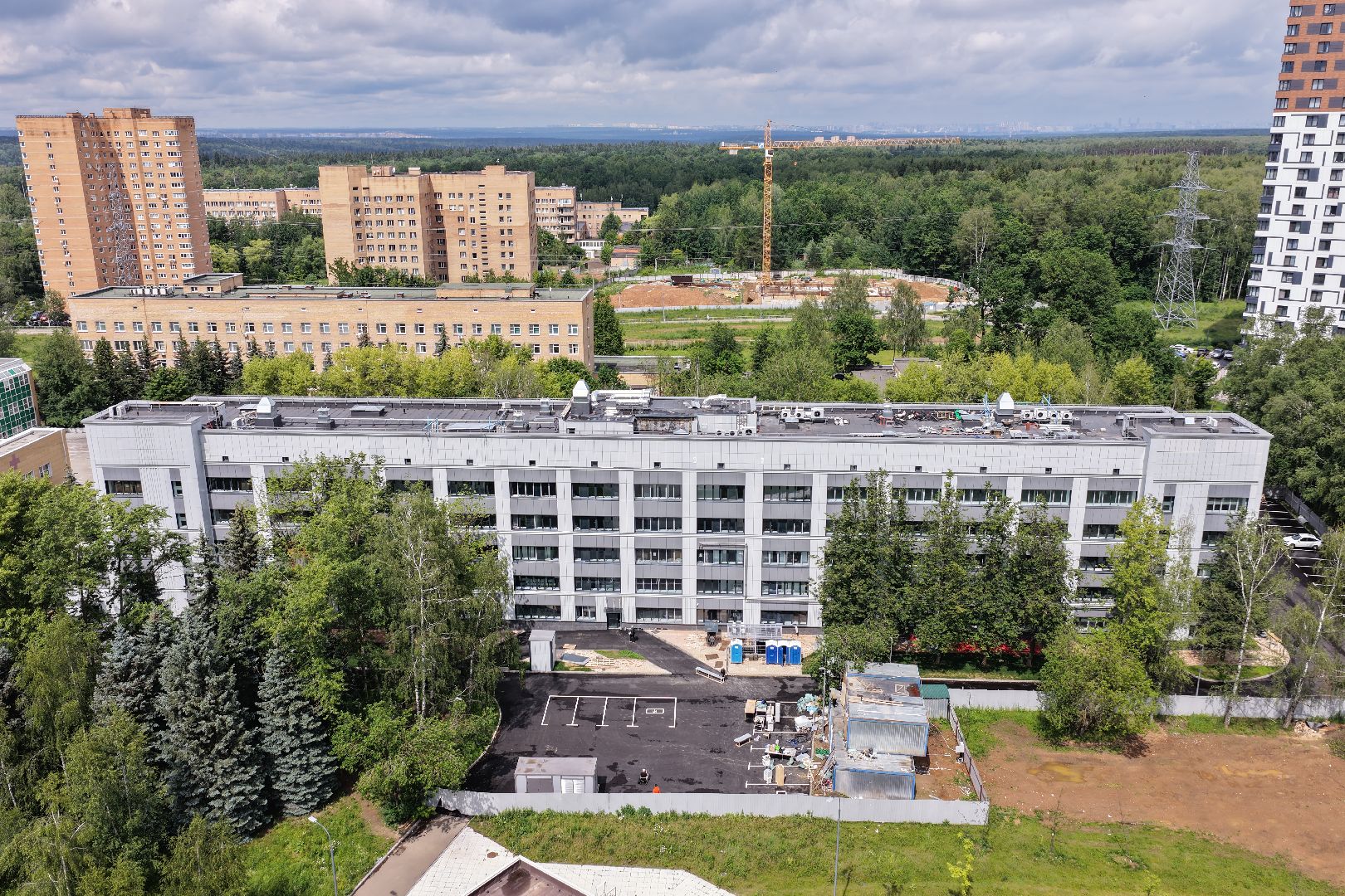 видео с коптера, хирургический корпус, медицина в одинцове,