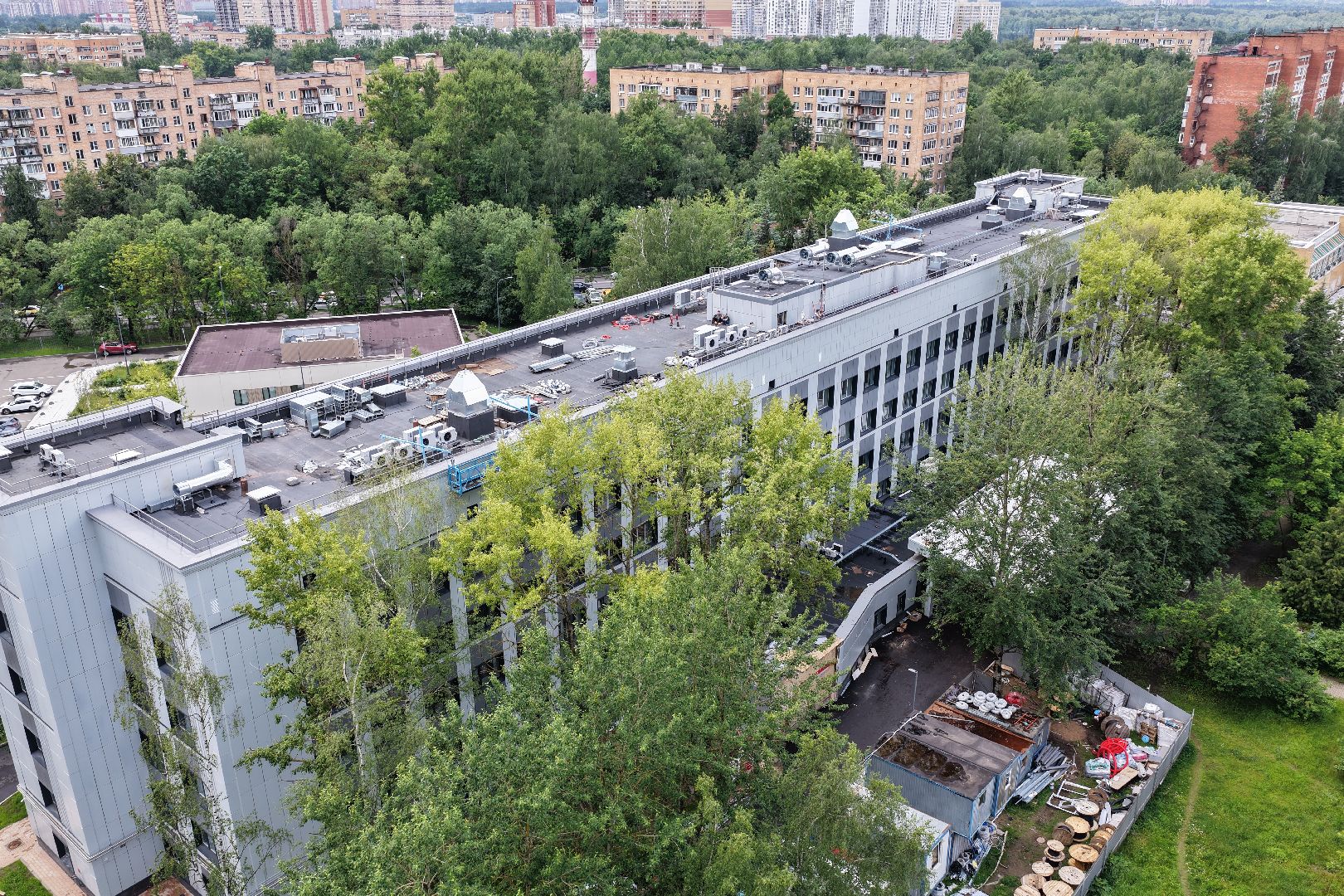 видео с коптера, хирургический корпус, медицина в одинцове,