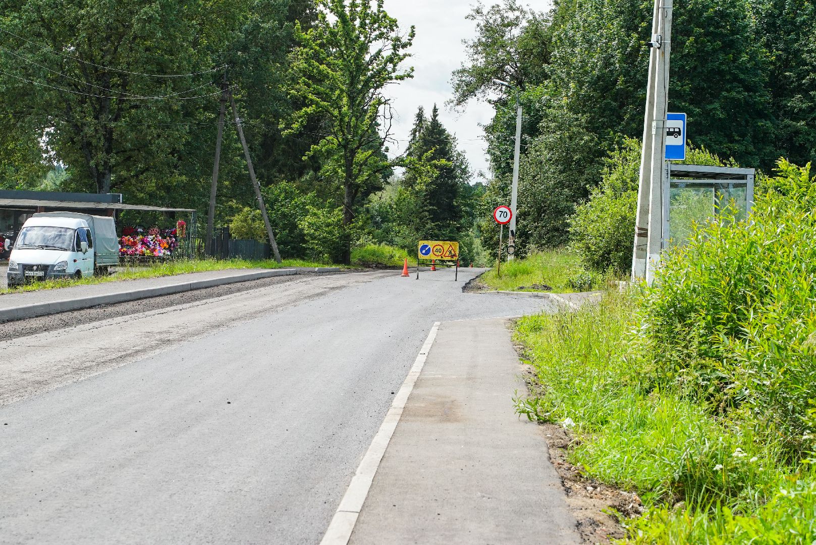 асфальт, укладка, дорога,