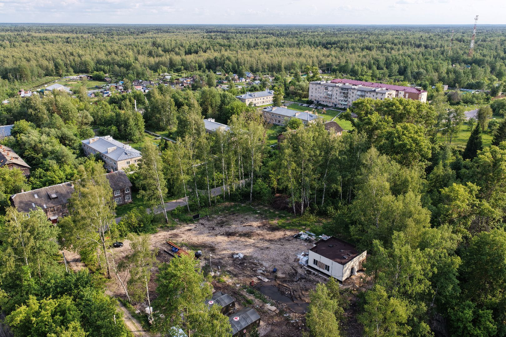 видео с коптера, Фельдшерский здравпункт в шатуре,