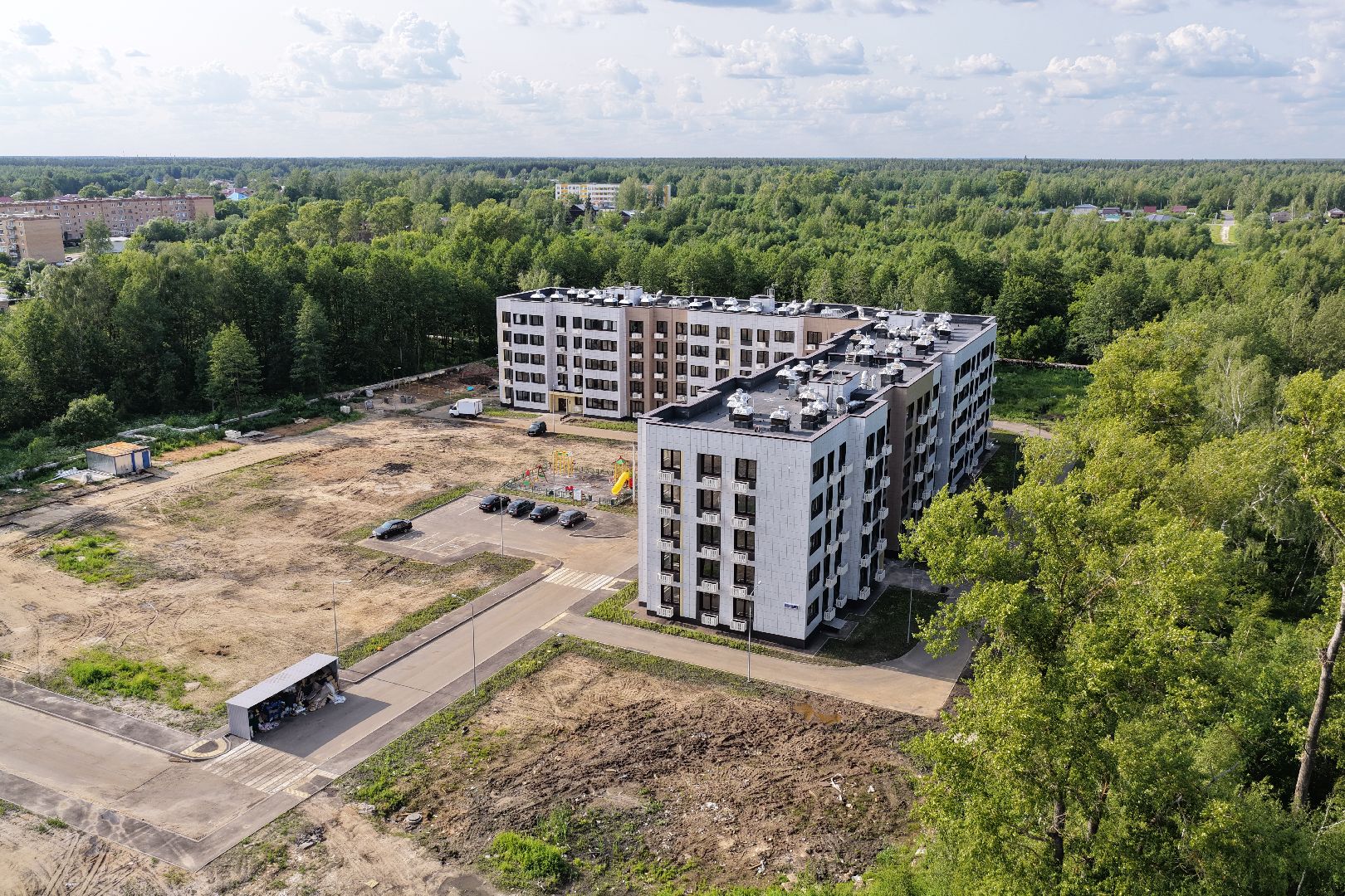 видео с коптера, дом для переселенцев в шатуре, переселение из аварийного жилья,