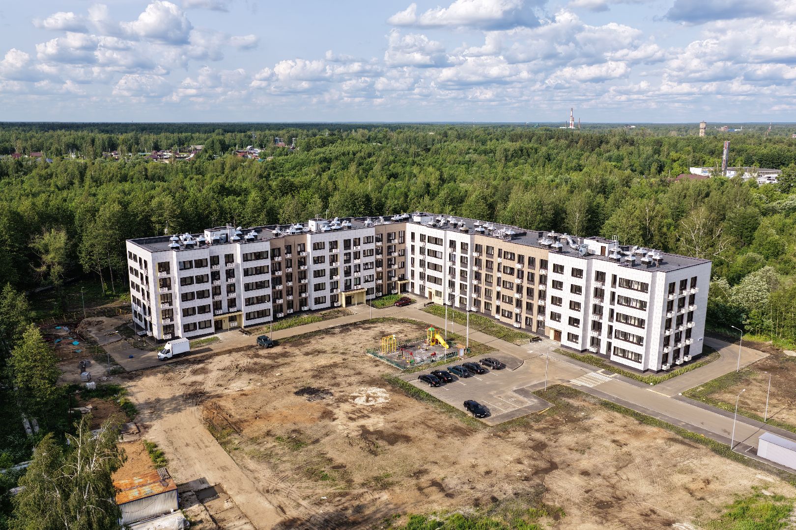 видео с коптера, дом для переселенцев в шатуре, переселение из аварийного жилья,