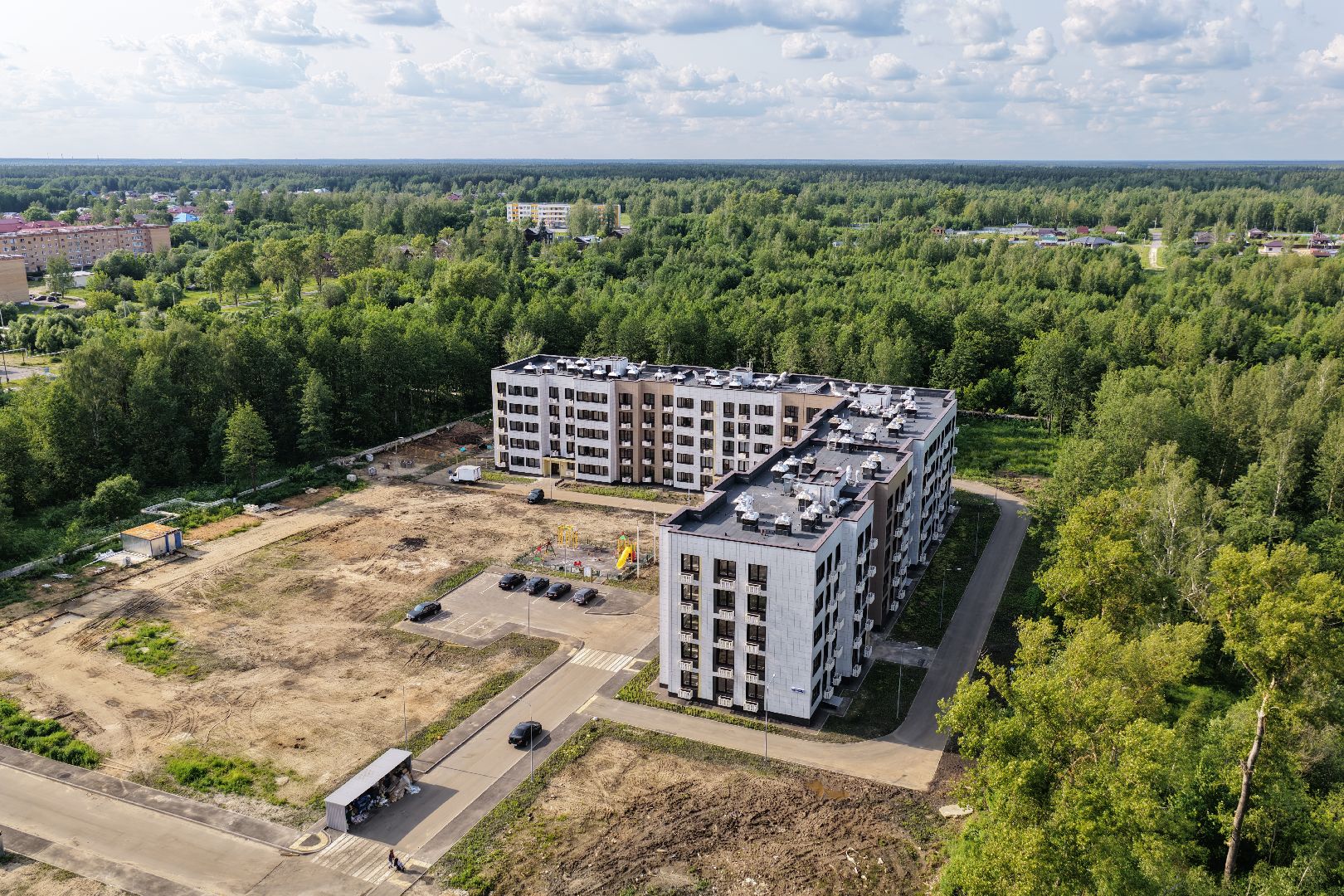видео с коптера, дом для переселенцев в шатуре, переселение из аварийного жилья,