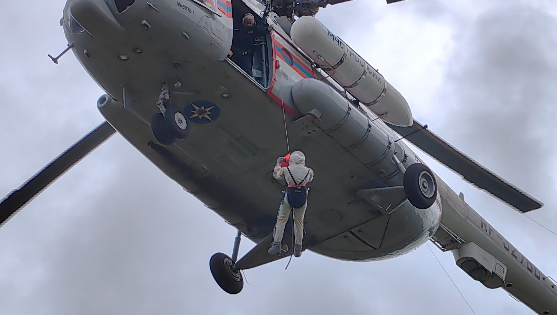 вертолет, космонавт, тренировка, подъем,