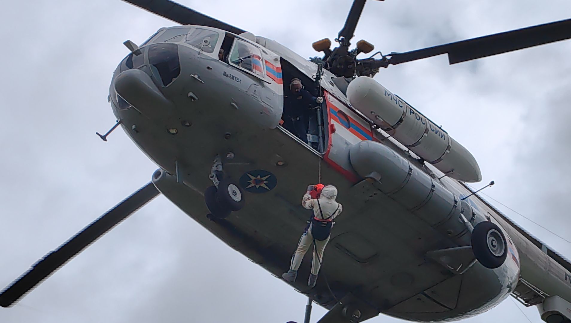 вертолет, космонавт, тренировка, подъем,