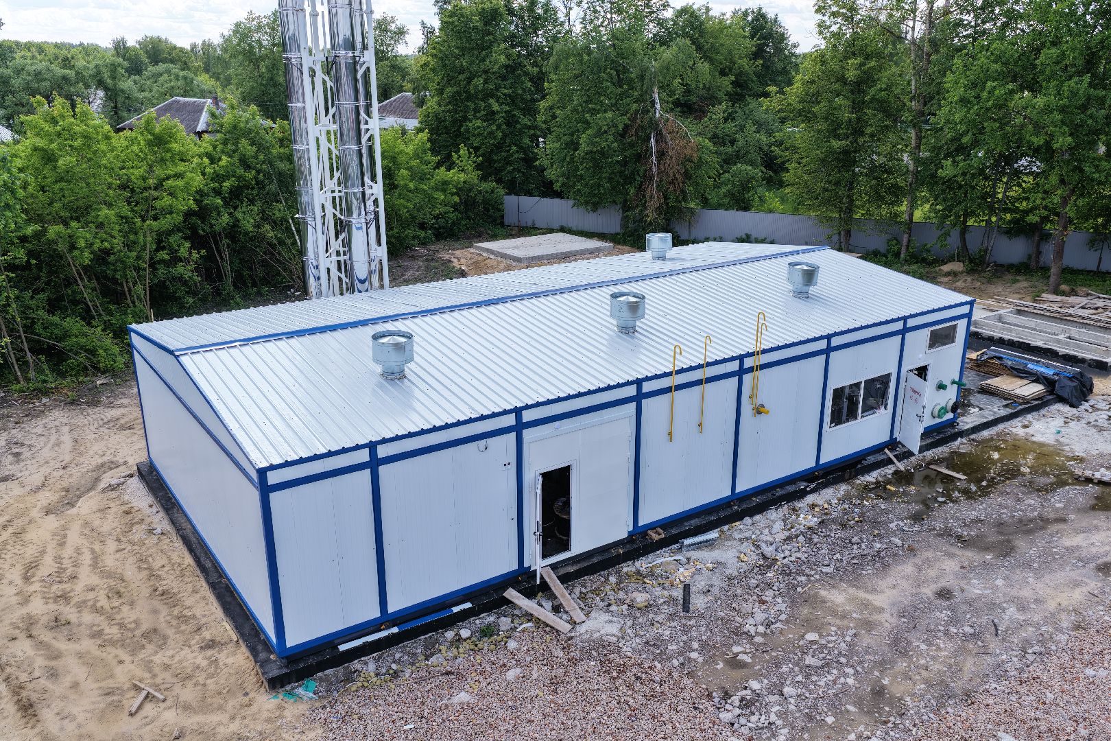 видео с коптера, котельная в шатуре,