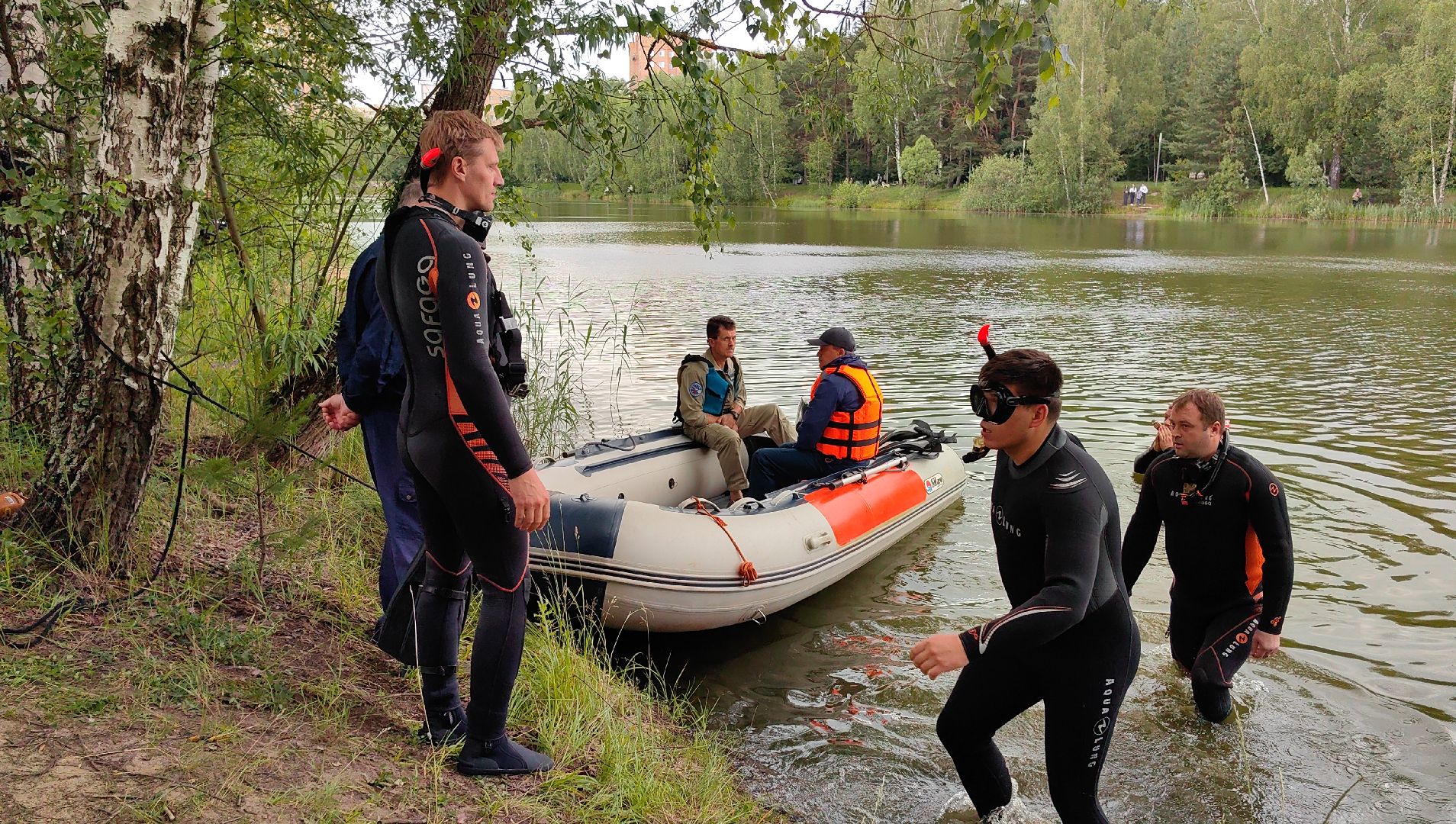 эвакуация,  вертолет, озеро, вода, космонавт, тренировка,