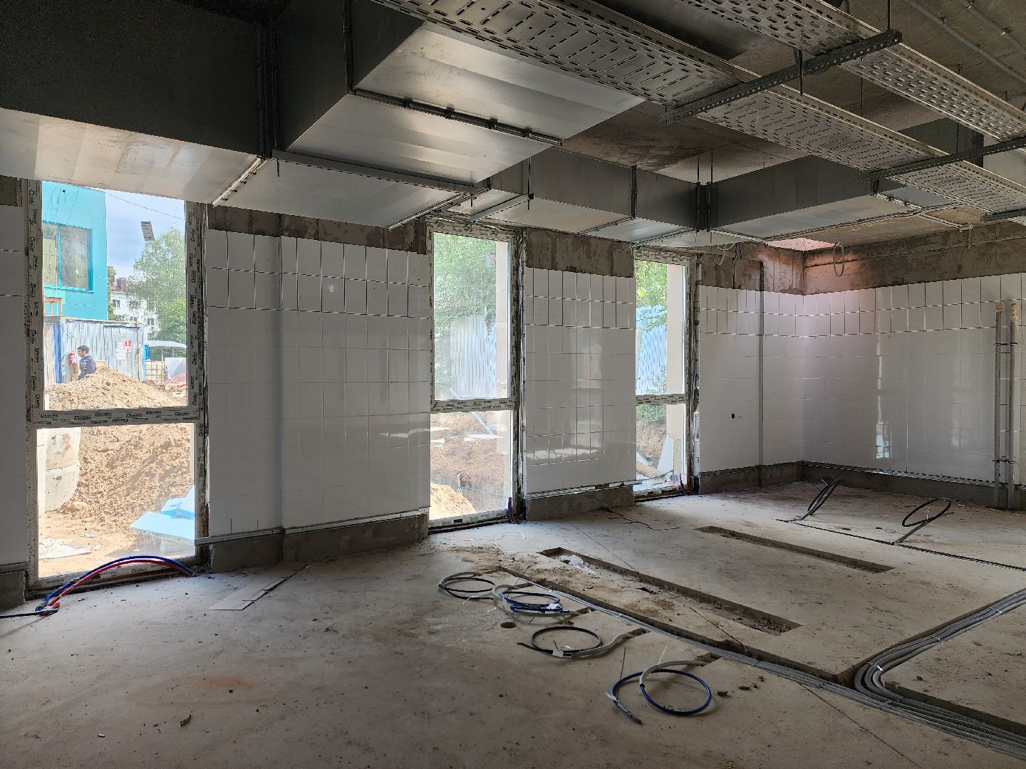 королёв, строительство пристройки на 400 мест, школа 1 в королеве ,