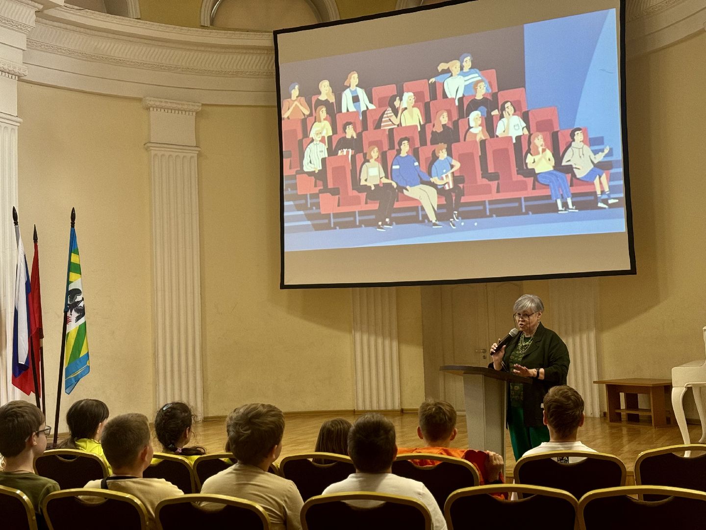 кинопоказ,  пожар во флигеле , историко - культурный центр, ленинский городской округ, школьники,