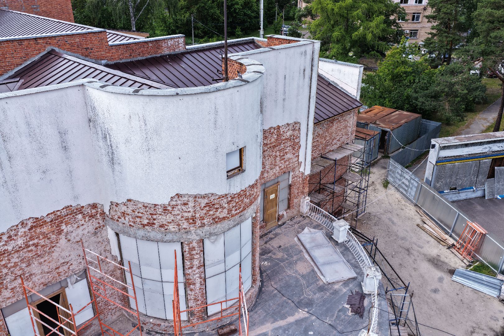 видео с коптера, дом культуры им Нариманова, дом культуры в шатуре,