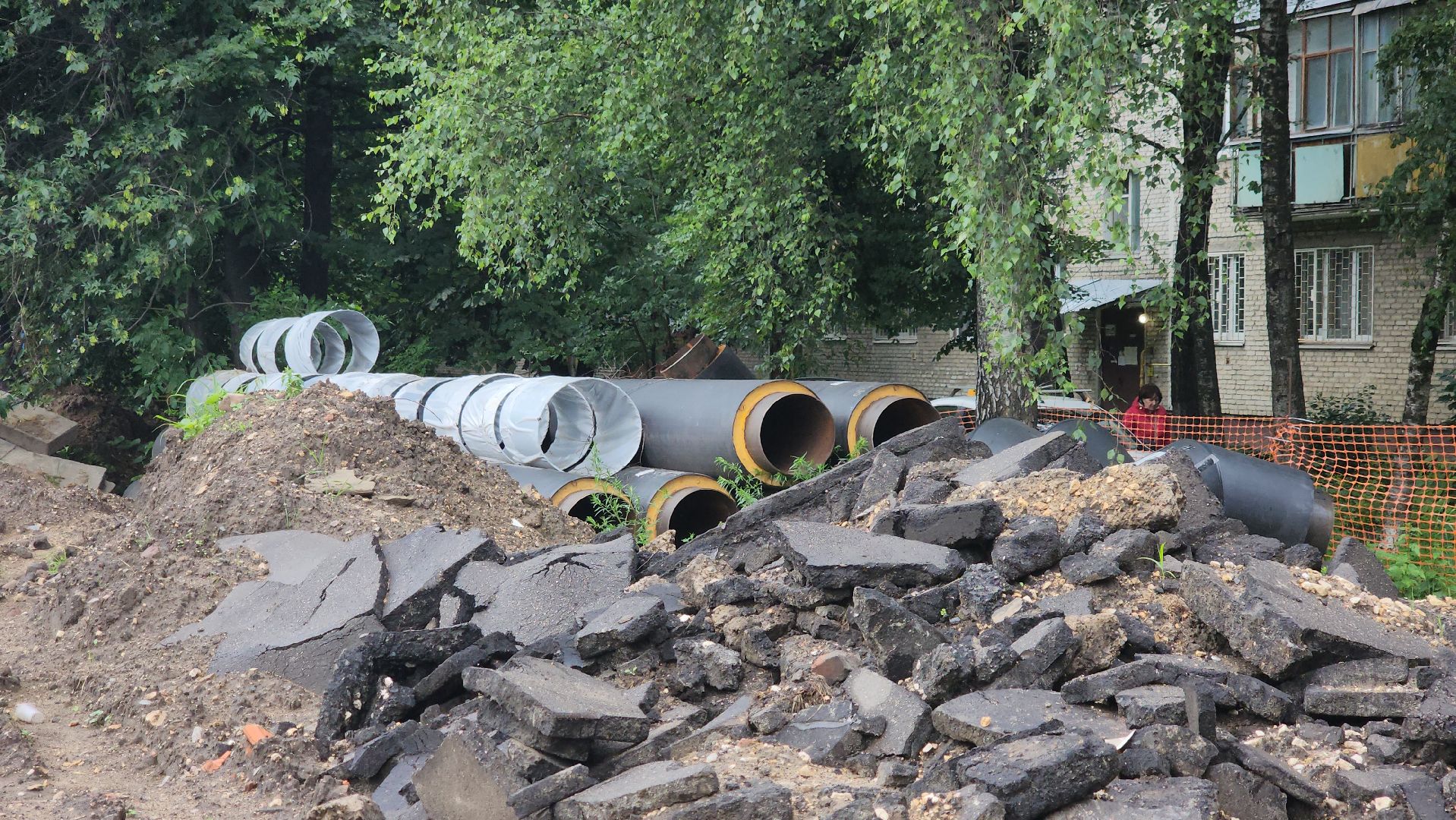 замена трубопровода, щёлково, Новые трубы,