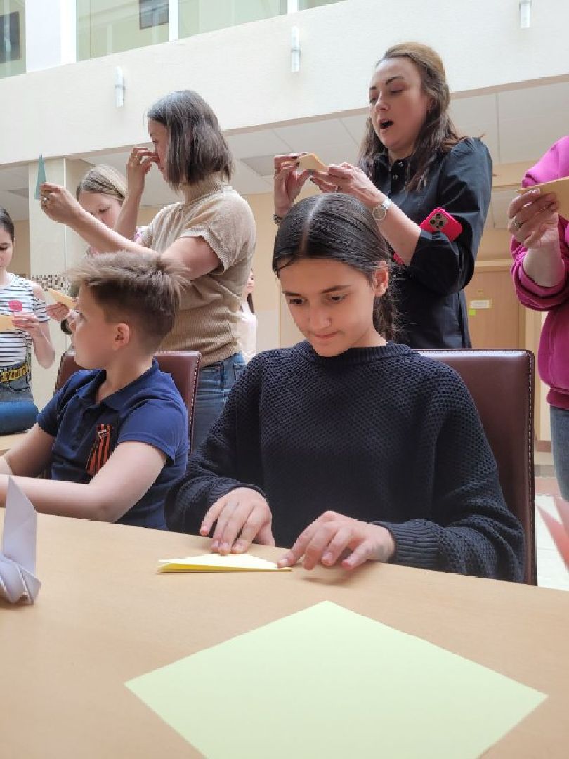 дети, день победы, дши, видное, оригами