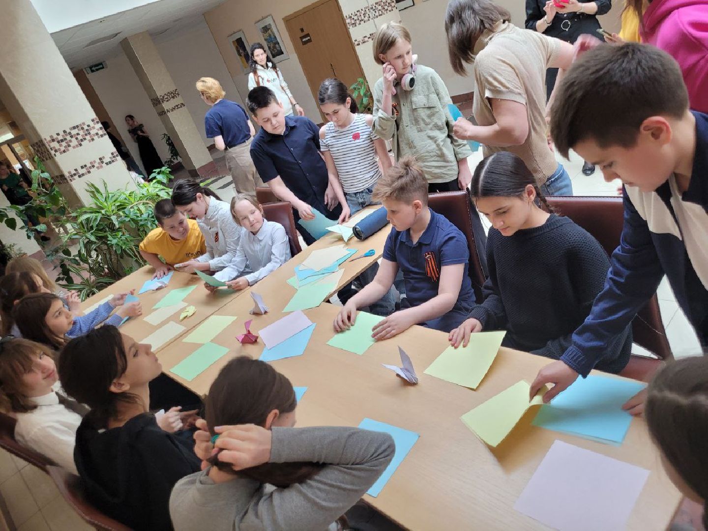 дети, день победы, дши, видное, оригами