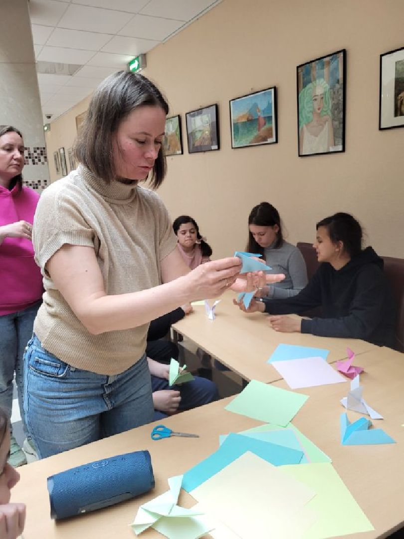 дети, день победы, дши, видное, оригами