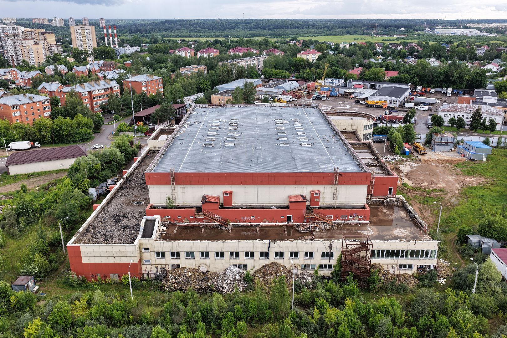 видео с коптера, академия дзюдо в Звенигороде,