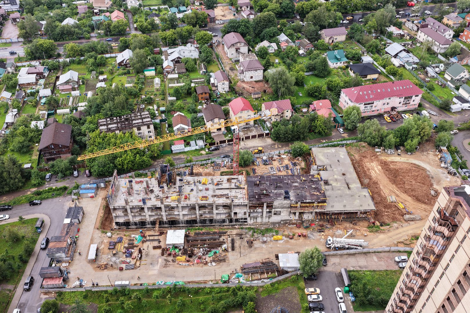 видео с коптера, поликлиника в одинцове, поликлиника в ЖК Гусарская баллада,